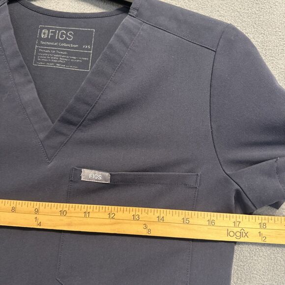 Figs Scrub Set Zamora Jogger Womens XXS Petite Catarina Top Navy Blue Nursing - Picture 5 of 9